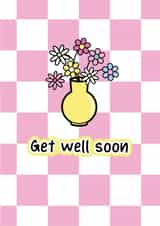 Get well soon - bright fun flowers - Cheerful card created by The Happy Company