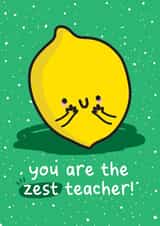 Cute Lemon Card For Teacher – You Are The Zest Teacher! created by The Playful Indian