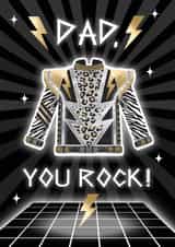 Cool Glam Rock Jacket - Dad - Father's Day Card - Dad, You Rock! created by Dan Bang Studio