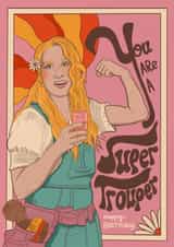 Cute Birthday Card - Super Trouper - ABBA created by Kasia Cards