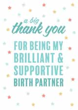 Cute Thank You Card - Birthing Partner created by bump birth & baby 2020