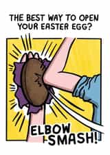Funny Easter Card - Elbow Smash created by Debmon Design