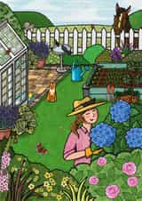 Cute Birthday card for keen Gardener created by Homebird Art
