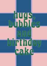 Cute Birthday Card for Best Friend - Birthday Cake - Tartan Print created by Maddison Ball