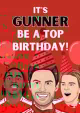 Punny Birthday Card - Gunners - Arsenal created by Original Fox Cards