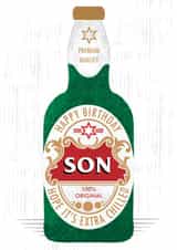 Classic birthday card - Son- beer - Hope it's extra chilled created by 0nly Me!