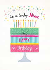 Cute Birthday Card - Niece - Cake created by Pencilface