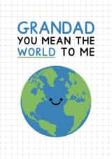 Cute Father's Day Card - Grandad - Mean the World to Me created by Jeff and the Squirrel
