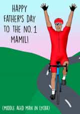Funny Father's Day Card - MAMIL - Cyclist created by Poppy & Mabel
