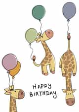 Giraff. Cute giraffe card for a birthday. Ideal for children or giraffe lovers. created by Summer Martin