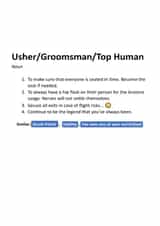 Usher/Groomsman Card created by Possco