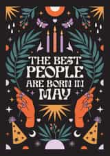 The Best People Are Born In May - Pretty - Gothic - Heartfelt - Horoscope created by Oh Ellie Studio