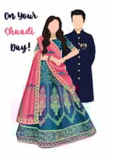 Asian Wedding Card - On Your Shaadi Day | Unique South Asian Wedding Cards created by Toppit