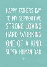 Fathers Day Card for Your Super Human Dad - Best Dad Card - Top Dad Card created by @HurrayHaus