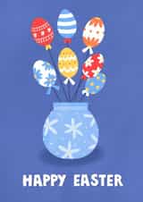 Cute Easter card for your family - Pretty eggs created by Anna Bencic