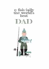 Cute Fishing Birthday card for Dad created by Pink Pig