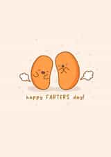 Funny Father’s Day card - baked beans - Kawaii - Punny fathers day card created by Rosalie Perl
