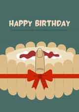 Rude Birthday Cake Card - F*ck you for friends and siblings- Scottish Slang created by F*ck You Cards