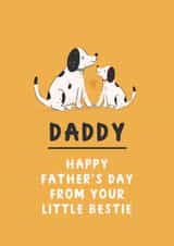 Cute Father's Day Card for Daddy - Dog Dad Little Bestie created by Abbie Imagine