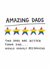 Heartfelt Father's Day Card - Amazing Dads - LGBTQ+ created by Nicola Watson