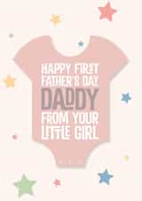 Cute Father's Day Card - First - Little Girl created by Poppy Lane