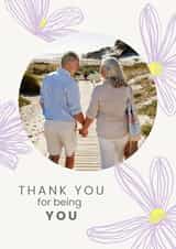 Personalised Thank You Photo Card created by thortful - flowers floral Thank You Personalised Photo Card 22148