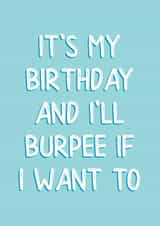 Funny birthday card for your gym buddy. created by Fierce Females Club
