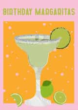 Modern Margarita Birthday Card for a cocktail lover created by Kat Arnold