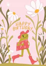 Cute Birthday Card - Frog created by Kitty Strand