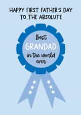 Cute Father's Day Card - Best Grandad Award - First created by Word Up Creative