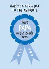 Cute Father's Day Card - Best Papa Award created by Word Up Creative