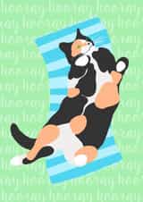 Cut Cat Celebration Card – Hooray created by CressidaMakesCards