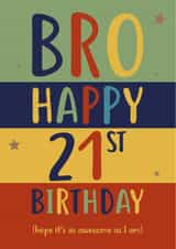 Brother Happy 21st Birthday cheeky card created by Studio Peers