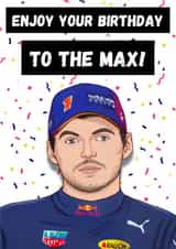 Max Verstappen Birthday Card created by P1 Cards