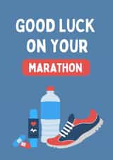 Marathon Good Luck Card for Running London Marathon Card for Him, First Marathon created by Warriher