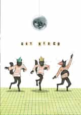 Cat Disco Birthday Card, Dancing Cats Card, Cat Lovers Birthday Card created by Greyling Post