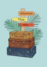 Travelers leaving card created by Marie Goodchild