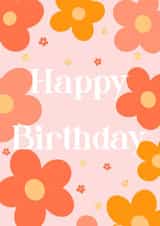 Cute floral retro birthday card created by DaisyDoodles