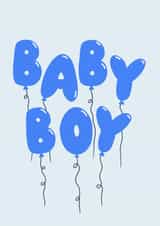 Baby Boy Card- New Baby Balloons- It's A Boy created by Amelia Ellwood