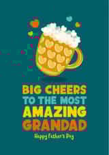 Cute Grandad Father’s Day card for the most amazing Grandad – Big Cheers created by The Typecast Gallery