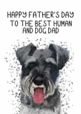 Cute Father's Day Card - Best Dog Dad created by Schnauzer Scribbles