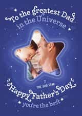 Personalised Father's Day Photo Card created by Little Wishing Cards - Cute Father's Day Card - Greatest Dad in the Universe