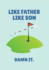 Funny Father's Day Card - Golf - From Son created by PopDogShop