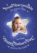 Personalised Father's Day Photo Card created by Little Wishing Cards - Cute Birthday Card - From the Twinkle in Your Eye - Space
