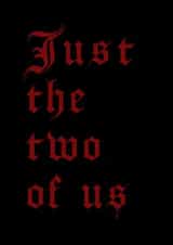 Dark anniversary card for just the two of us created by B V R N T paper