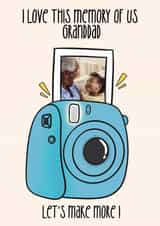 Personalised Father's Day Photo Card created by Lisa Wardle - Heartfelt Father's Day/Birthday Card - Love this Memory - Polaroid Camera