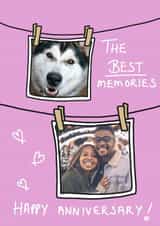 Personalised Anniversary Photo Card created by Amelia Paveley - Heartfelt Anniversary Card - The Best Memories