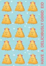 Cute Samosa Eid Card for Family - Have a deliciously good Eid created by Halima Khanum