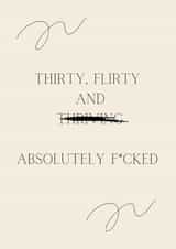 30th Birthday - Funny - Rude - Thirty - Minimalist created by DesignedbyMC