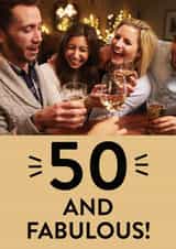 Personalised Birthday Photo Card created by Word Up Creative - Birthday Photo Card - 50 and Fabulous